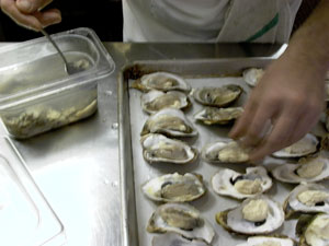 oysters and celery root puree